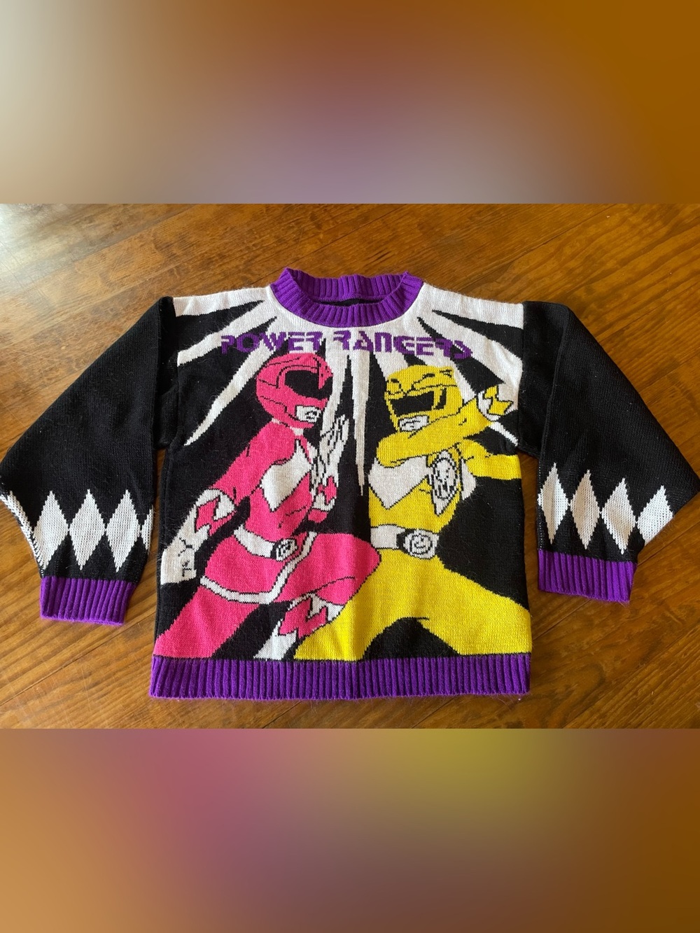 Vintage ‘94 Saban Power Rangers Knit Sweater - kid’s Medium cosplay RARE